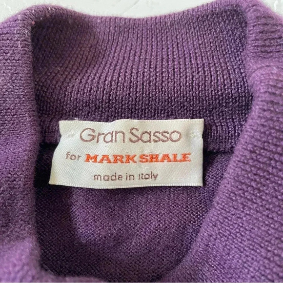 Gran Sasso For Mark Shale Purple Sweater Adult 100% Virgin Wool - Picture 3 of 6